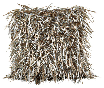 Stringy 16" Decorative Pillow - Grey/Beige