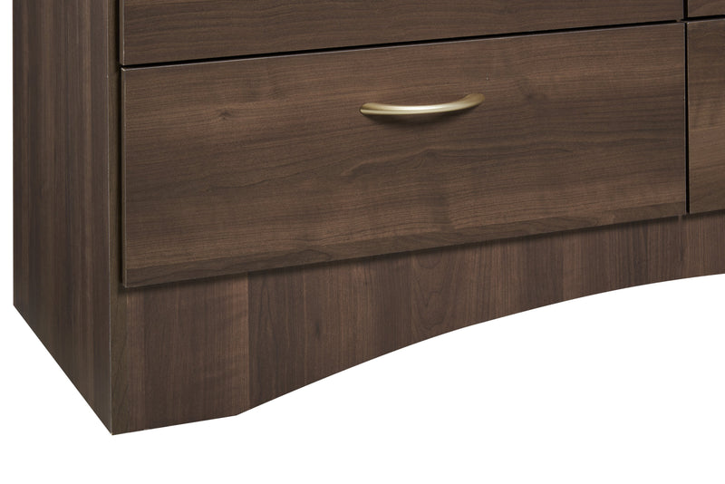 Aida Bedroom 6-Drawer Dresser, 49.5\"W x 29.8\"H, Made in Canada - Brown