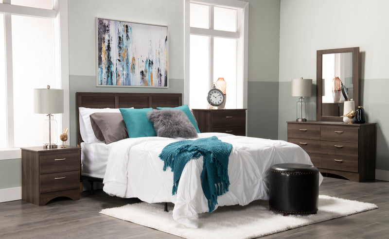 Aida Bedroom 6-Drawer Dresser, 49.5\"W x 29.8\"H, Made in Canada - Brown