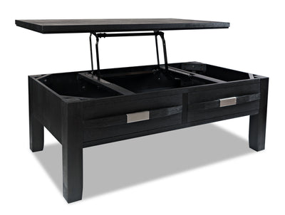 Bronx Coffee Table with Lift-Top - Dark Charcoal - Industrial style Coffee Table in Dark charcoal