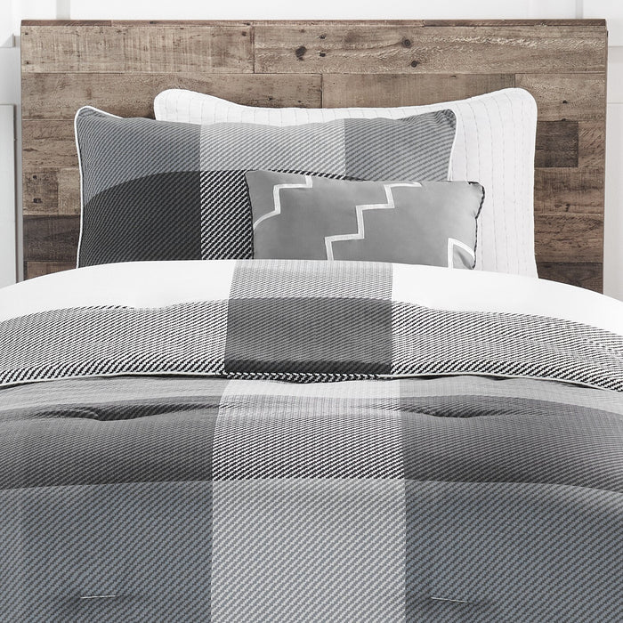 Charlie 3-Piece Twin Comforter Set - Grey