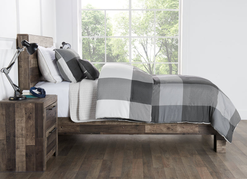 Charlie 4-Piece Full/Queen Comforter Set - Grey