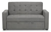 Cory 59\" Velvet Fabric Klik Klak Futon with Tufting - Grey