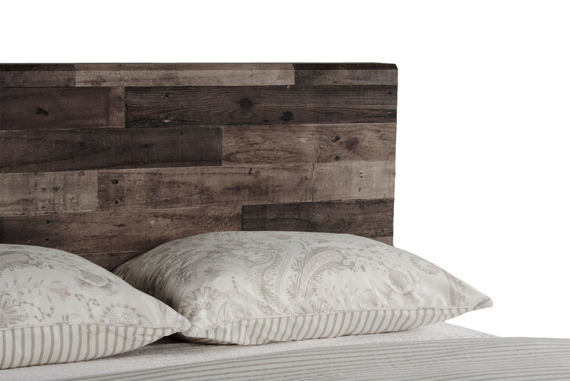 Derekson Panel Bed with Headboard & Frame, Grey - Full Size