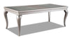 Diva Dining Table with 66-84\"W Extension - Silver Grey
