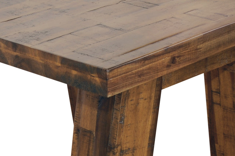 Galeveston 22\" Rustic End Table with Shelf - Brown Woodgrain Wood