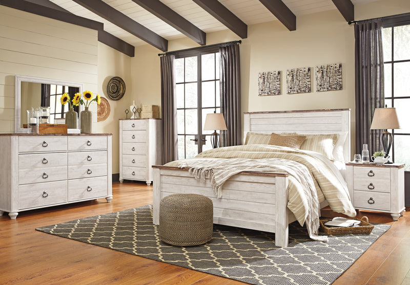Willowton Bedroom Chest of Drawers, 5-Drawer, 33.8\"W x 52.8\"H - Whitewash