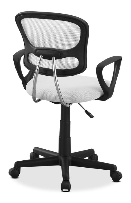 Mika 21\" Office Chair – White & Black