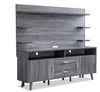 Malibu 72\" 2-Piece Entertainment Centre with Storage and Cable Management for TVs up to 80\"- Distressed Grey