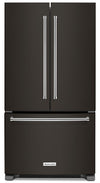 KitchenAid 36\" 25 Cu. Ft. French-Door Refrigerator - Black Stainless Steel with PrintShield™ Finish - KRFF305EBS