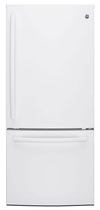 GE 30\" 20.9 Cu. Ft. Bottom-Mount Refrigerator - White - GDE21DGKWW