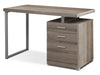 Rimini 48\" Computer Office Desk with 3-Drawers - Dark Taupe