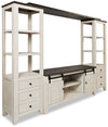 Madison Rustic 4-Piece Entertainment Centre with Storage and Cable Management for TVs up to 65