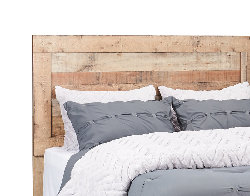 Mojave 5pc Bedroom Set with Bed, Dresser & Mirror, Rustic, Brown - King Size