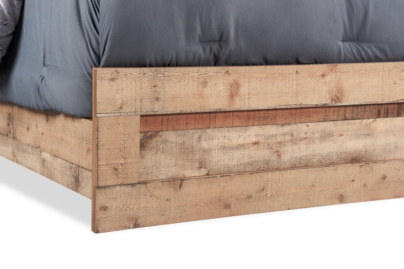 Mojave 5pc Bedroom Set with Bed, Dresser & Mirror, Rustic, Brown - King Size