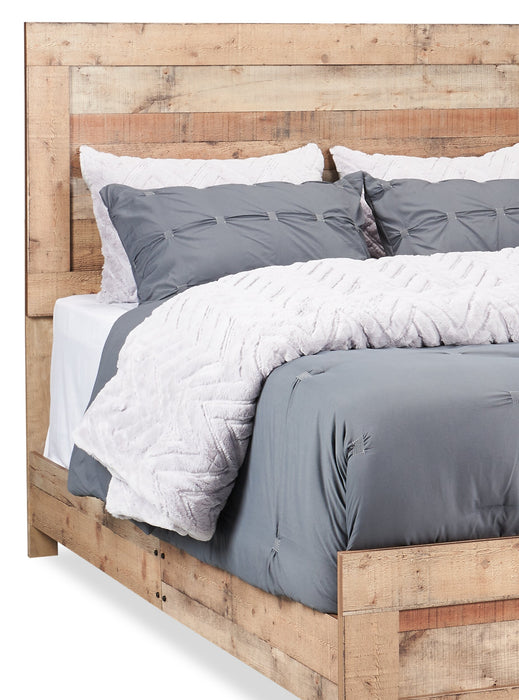 Mojave 6pc Bedroom Set with Bed, Dresser, Mirror & Nightstand, Rustic, Brown - King Size