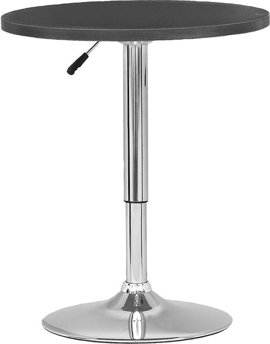 Adjustable Bar-Height Lift Table, Metal, 23.5\"W Round - Black