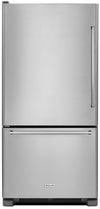 KitchenAid 22 Cu. Ft. Left Door Swing Bottom-Mount Refrigerator - Stainless Steel