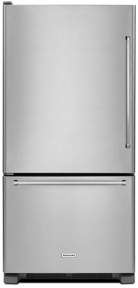 KitchenAid 22 Cu. Ft. Left Door Swing Bottom-Mount Refrigerator - KRBL102ESS