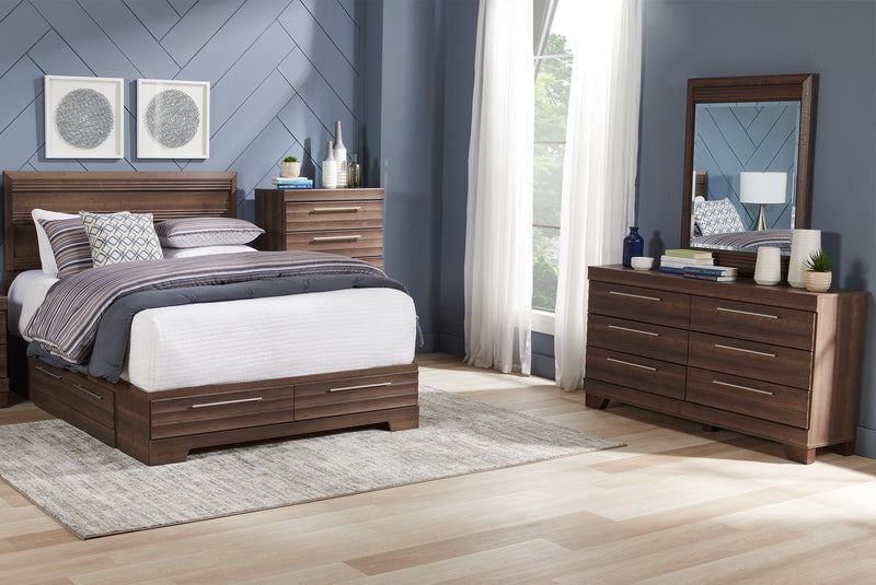 Olivia Panel Headboard, Made in Canada, Grey - Full/Queen Size