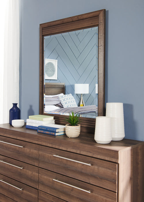 Olivia 6pc Bedroom Set with Storage Bed, Dresser, Mirror & Nightstand, Made in Canada, Grey - Full Size