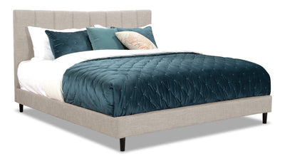 Paseo King Platform Bed – Taupe - Contemporary style Bed in Taupe Plywood