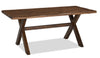 Plum Dining Table, Wood, Live-Edge Look, 70.75\"W- Nutmeg Brown