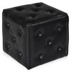 Talbott 17.5\" Cube Ottoman - Black Faux Leather