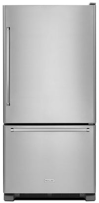 KitchenAid 22 Cu. Ft. Right Door Swing Bottom-Mount Refrigerator - KRBR102ESS