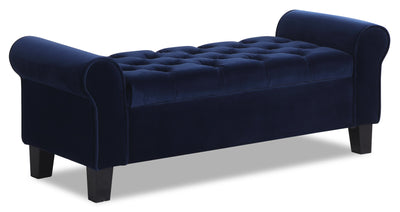 Sadie Storage Bench - Blue - Bench in Blue