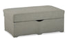 Made in Canada Sawyer 40\" Linen-Look Fabric Storage Ottoman - Light Grey