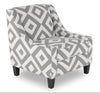 Made in Canada Cindy Crawford Home Kylie 32\" Linen-Look Fabric Accent Chair - Charcoal Square
