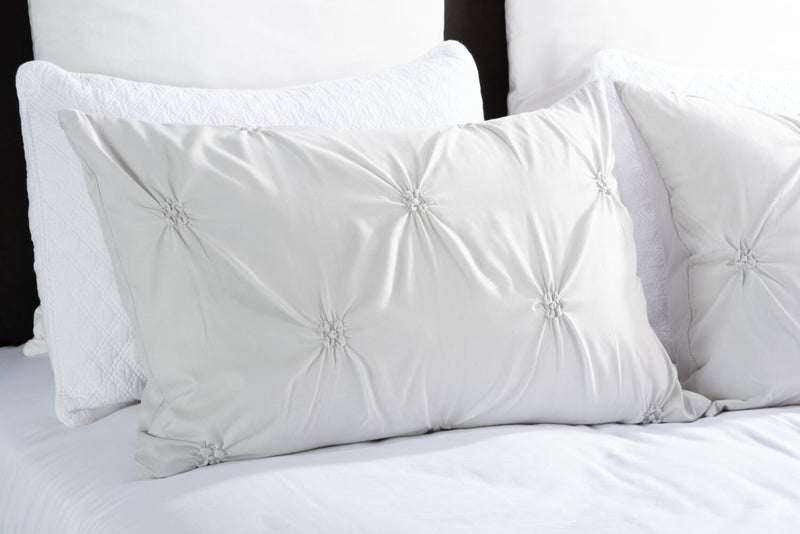 Brianna Light Grey 3-Piece King Comforter Set