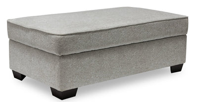 Made in Canada Verona 44" Linen-Look Fabric Storage Ottoman - Beige | Pouf de rangement Verona de 44 po fabriqué au Canada en tissu d’apparence lin - beige