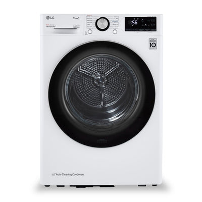 LG 24" 4.2 Cu. Ft. Smart Heat Pump Dryer - White - Stackable - DLHC1455W | Sécheuse intelligente LG de 4,2 pi³ et de 24 po avec pompe à chaleur - blanche - superposable - DLHC1455W