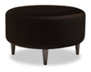 Made in Canada Customizable Sofa Lab The Curve 31\" Chenille Fabric Ottoman - Luxury Chocolate Brown