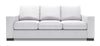 Made in Canada Customizable Sofa Lab Track 85\" Linen-Look Fabric Sofa Bed with Track Arms - Pax Ice White