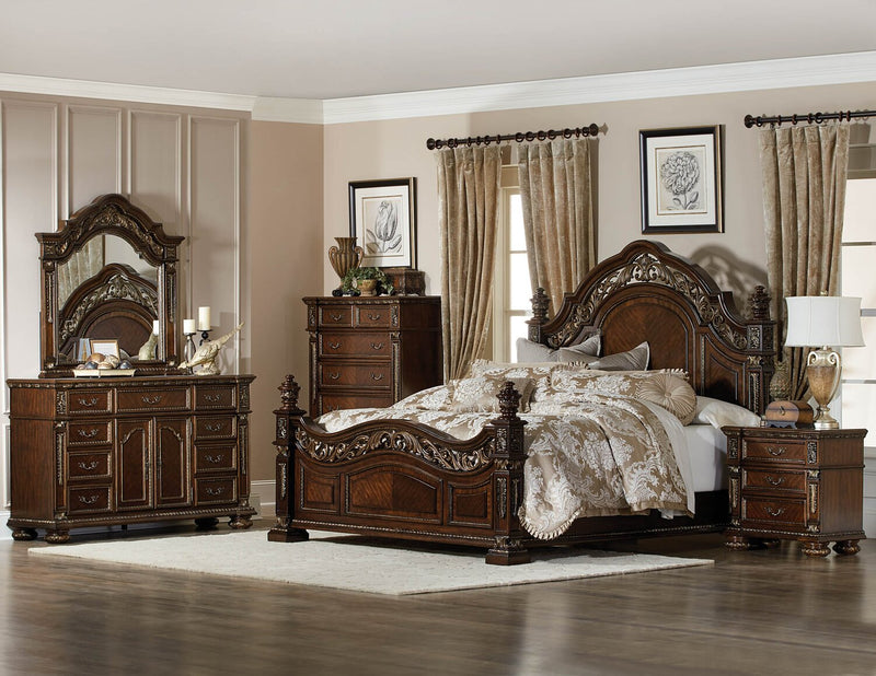 Wynn Bedroom Chest of Drawers, 5-Drawer, 42\"W x 54.5\"H - Cherry Brown