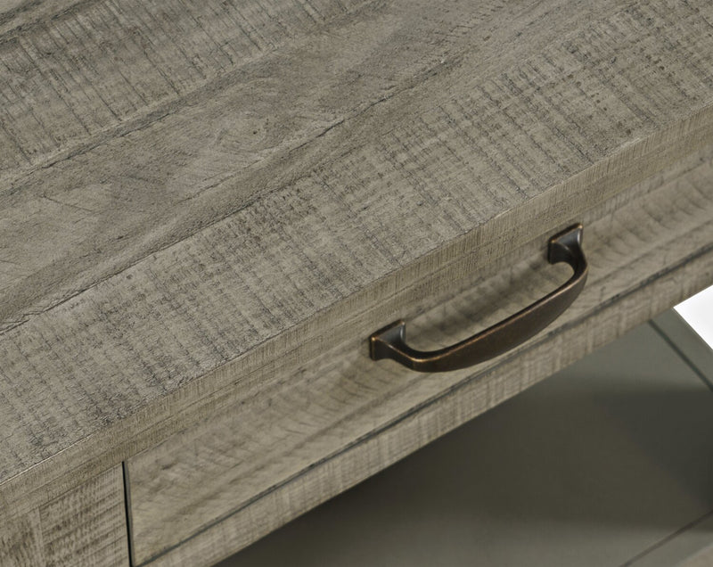 Colson 24\" Rustic End Table with Storage and Shelf - Driftwood