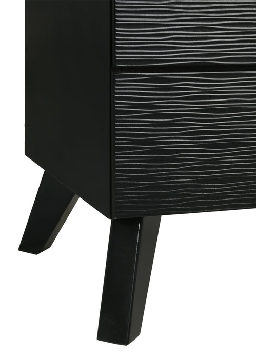 Atlas Bedroom 6-Drawer Dresser, 60.2\"W x 36.8\"H, Mid-Century Modern - Black