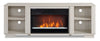 Antoni 62\" Modern Electric Fireplace TV Stand with Storage and Cable Management for TVs up to 70\"- White