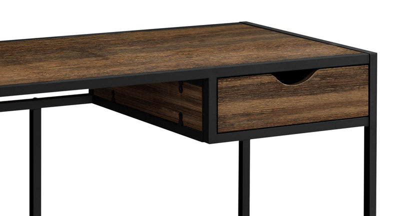 Everly 42.25\" Office Desk with Drawer - Brown