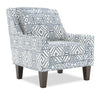 Made in Canada Sofa Lab Customizable Club 29\" Fabric Accent Chair with Wood Legs - Ink Multicolour