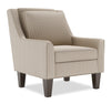 Made in Canada Sofa Lab Customizable Club 29\" Fabric Accent Chair with Wood Legs - Mushroom Beige
