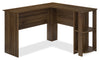 Eason 47\" L-Shaped Office Desk with Shelf - Walnut