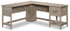 Erick 58.66\" L-Shaped Office Desk with Drawer - Laurel Oak