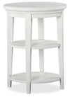 Heron Cove 18\" Traditional Round End Table with Shelf - White Pine