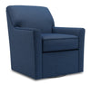 Made in Canada Sofa Lab Customizable Swivel 31\" Linen-Look Fabric Accent Chair - Pax Navy Blue