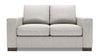 Made in Canada Customizable Sofa Lab Track 62\" Chenille Fabric Loveseat with Track Arms - Luxury Silver
