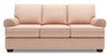 Made in Canada Customizable Sofa Lab Roll 86\" Linen-Look Fabric Sofa with Rolled Arms - Pax Rose Pink